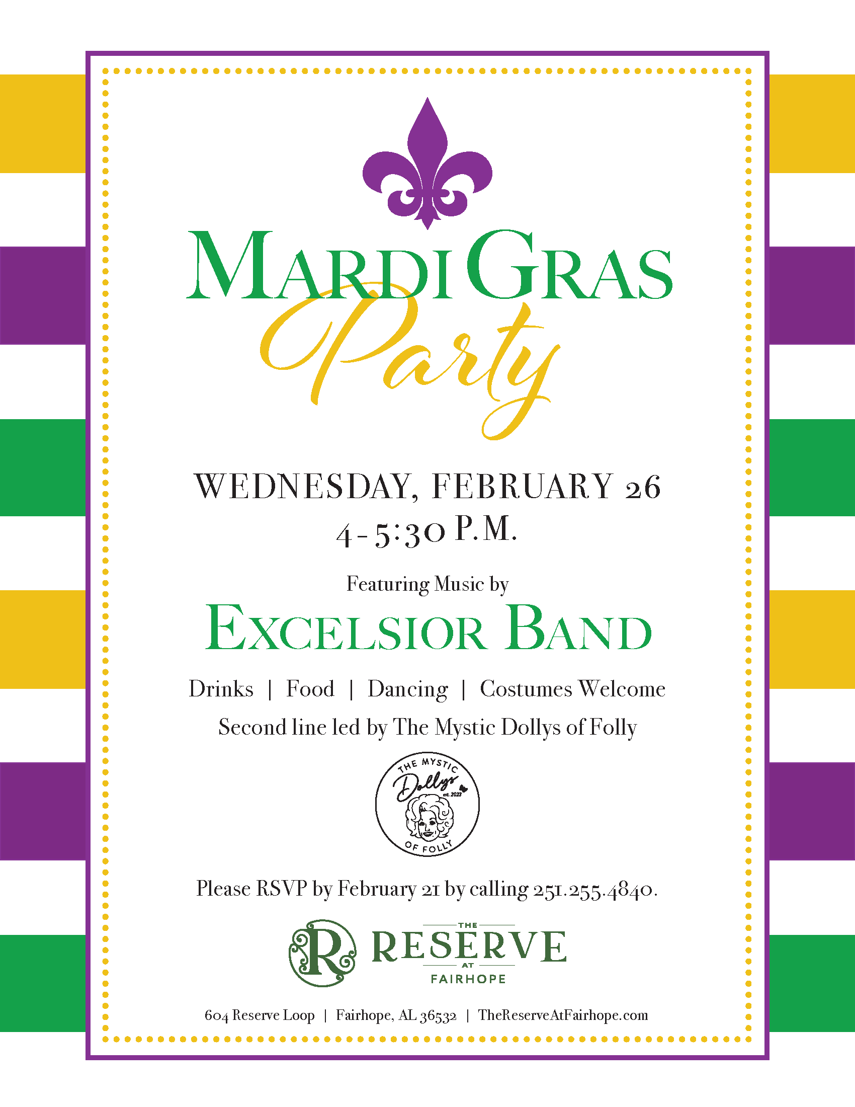 Mardi Gras Party - The Reserve at Fairhope